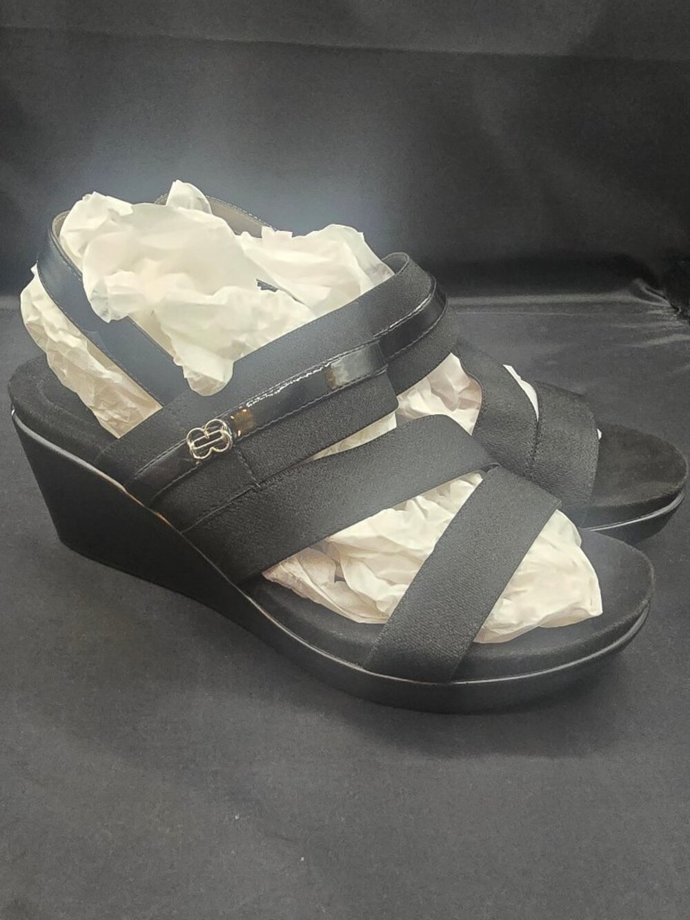 Bandolino Strappy Wedge Sandals Black